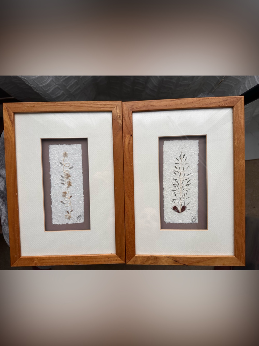 2000’s Framed Botanical Paper Set - Neutral Tones
